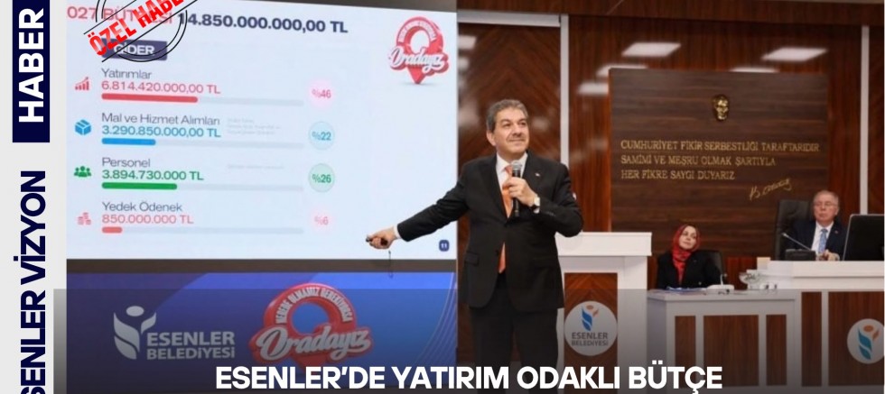 ESENLER’DE YATIRIM ODAKLI BÜTÇE