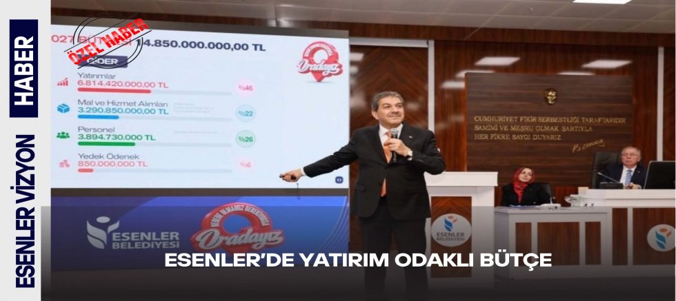 ESENLER’DE YATIRIM ODAKLI BÜTÇE