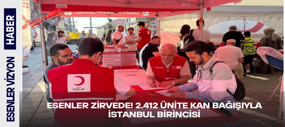 Esenler Zirvede! 2.412 Ünite Kan Bağışıyla İstanbul Birincisi