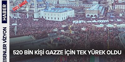 520 Bin Kişi Gazze İçin Tek Yürek Oldu