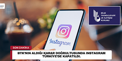 BTK’nın aldığı karar doğrultusunda Instagram Türkiye’de kapatıldı.