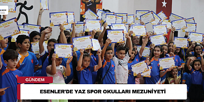 Esenler'de Yaz Spor Okulları Mezuniyeti