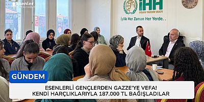 Esenlerli Gençlerden Gazze’ye Vefa: Harçlıklarıyla 187 Bin TL Bağışladılar