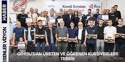 Göksu'dan Üreten Ve Öğrenen Kursiyerlere Tebrik