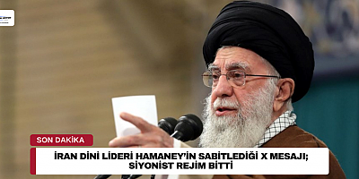 İran Dini Lideri Hamaney’in sabitlediği X mesajı; Siyonist rejim bitti