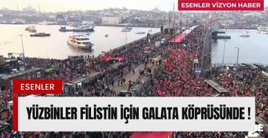 Yüzbinler Filistin İçin Galata Köprüsünde!